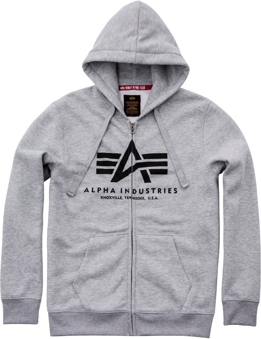 

Балахон Alpha Industries Basic ZIP, серый