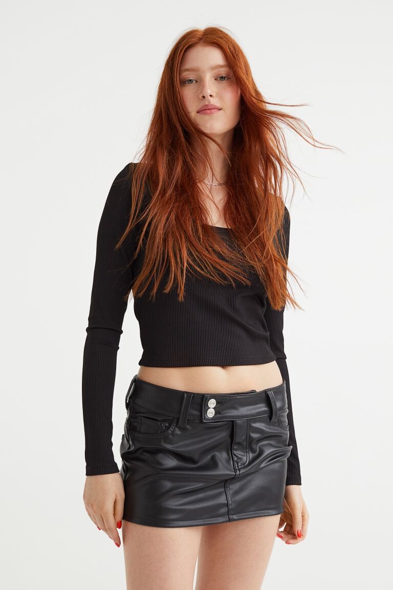 

Мини-юбка H&M, черный