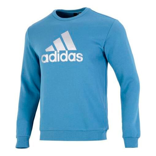 

Толстовка Adidas Mh Crew Swt Athleisure Casual Sports Logo Round Neck Autumn Sky Blue, Синий