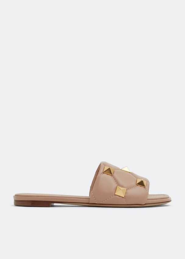 

Сандалии VALENTINO GARAVANI Roman Stud slide sandals, бежевый