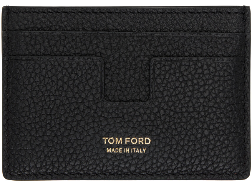 

Черно-красная визитница с зажимом для денег TOM FORD