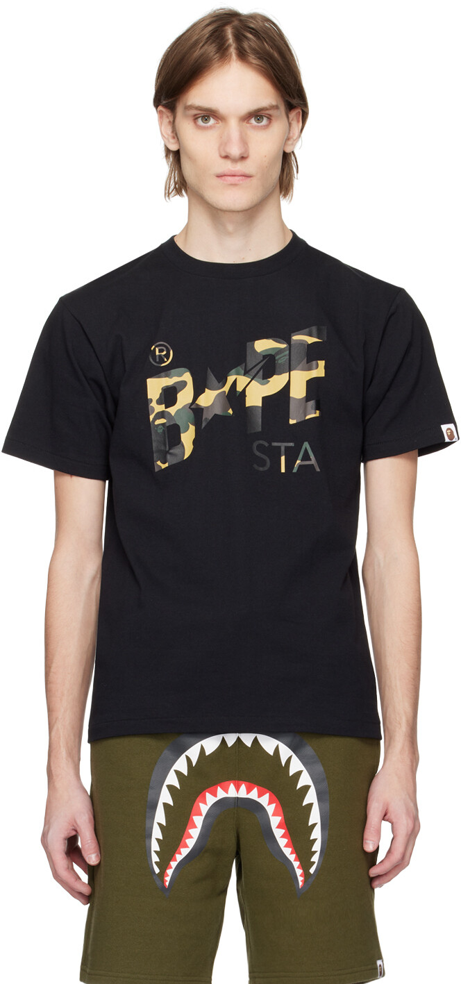

Черная футболка с логотипом 1st Camo STA BAPE