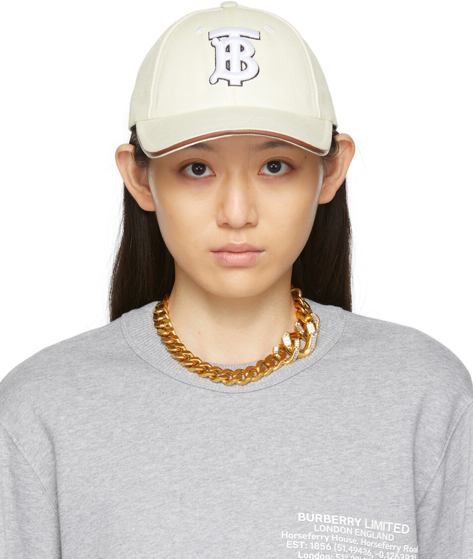 

Бейсболка Off-White с монограммой TB Burberry
