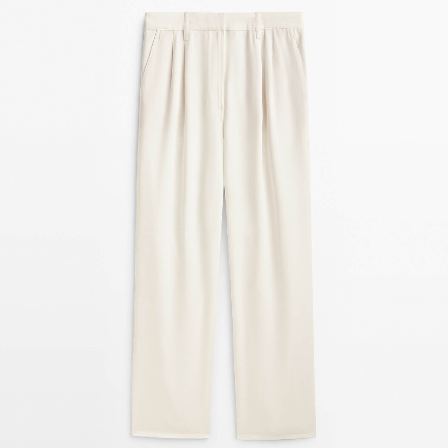 

Джинсы Massimo Dutti Flowing Wide-Leg Lyocell, белый