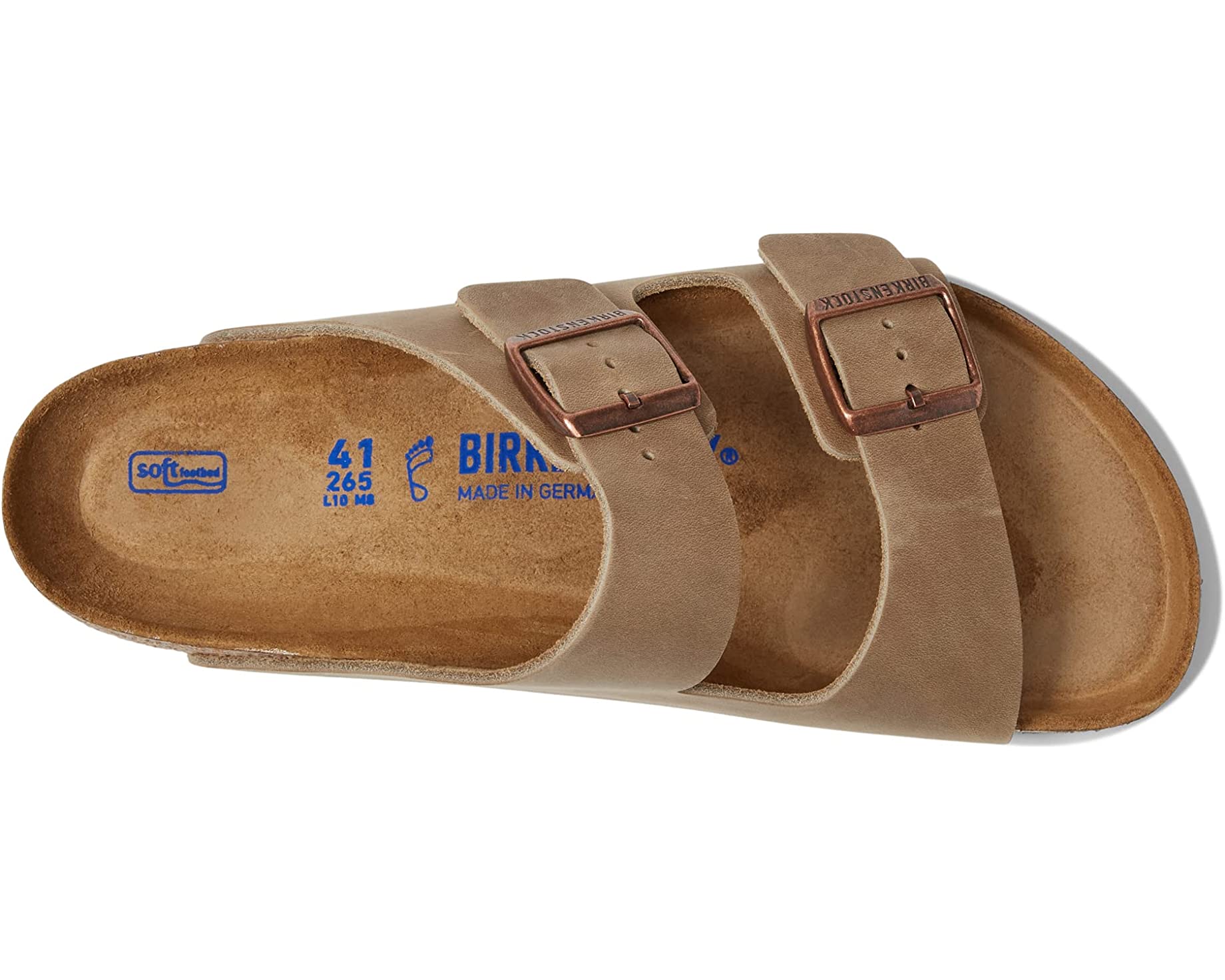 Сандалии Arizona Soft Footbed - Leather (Unisex) Birkenstock, табак