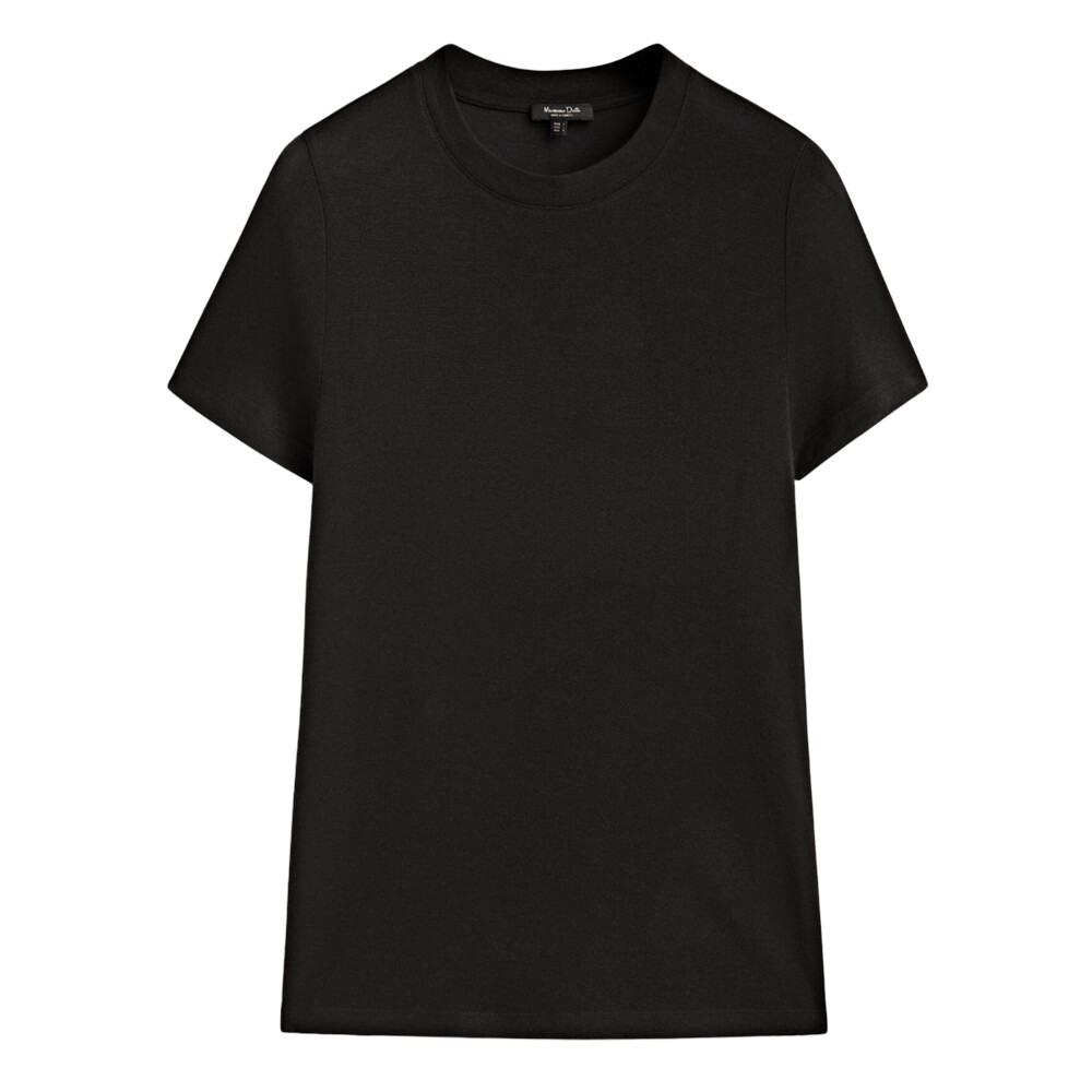 

Футболка Massimo Dutti Cashmere Modal Blend Short Sleeve, черный