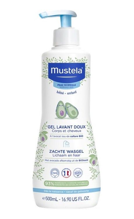 Mustela Bebe гель для стирки детей, 500 ml нежный очищающий гель 500 мл mustela bebe enfant