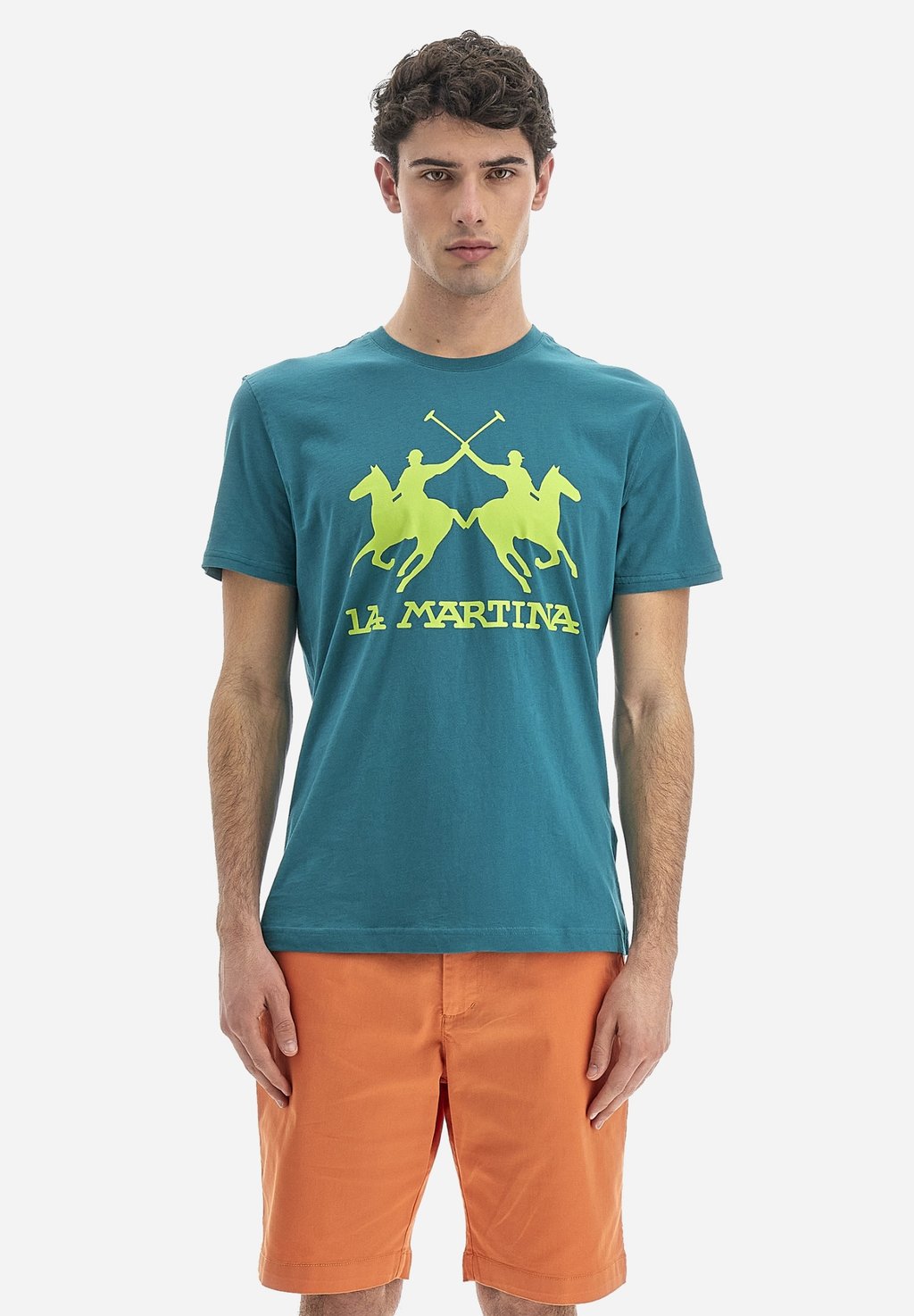 Футболка с принтом Short-Sleeved T-Shirt La Martina, цвет fanfare