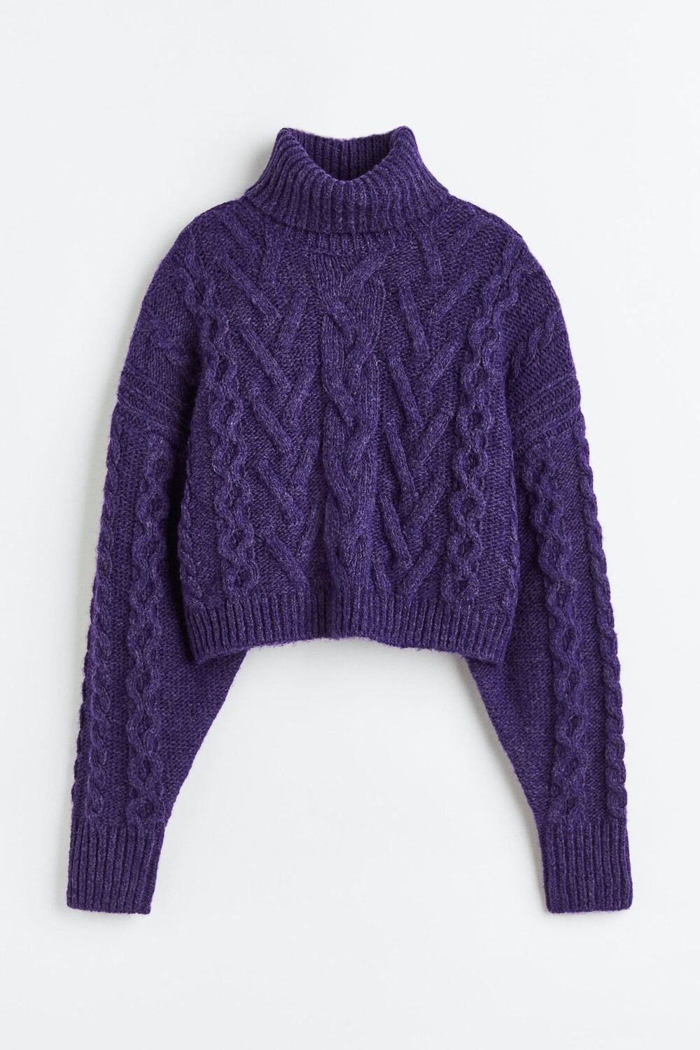 

Свитер из смесовой шерсти H&M, фиолетовый