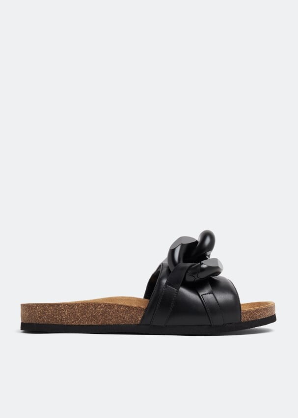 

Шлепанцы JW ANDERSON Chain slides, черный