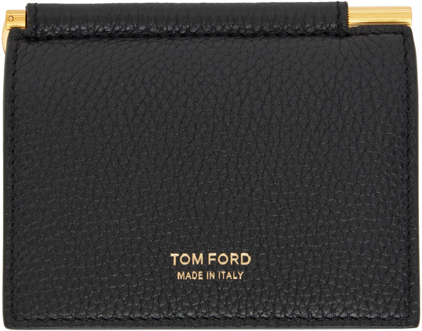 

Черный складной держатель для карт с зажимом для денег TOM FORD