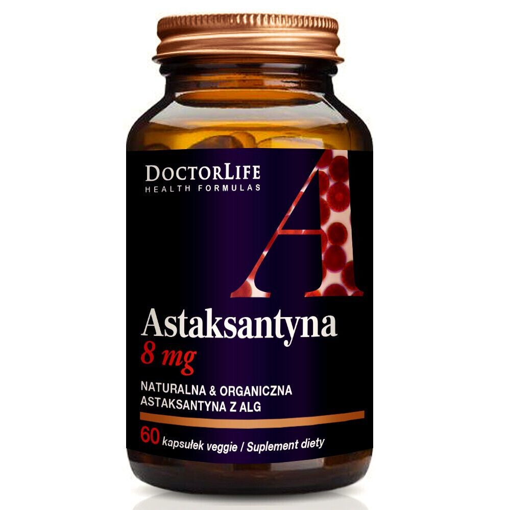

Doctor Life Astaxanthin пищевая добавка Астаксантин 8мг натуральный астаксантин, 60 капсул/1 упаковка