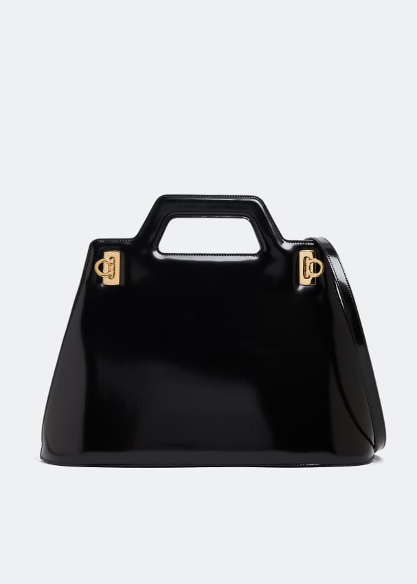 Сумка FERRAGAMO Wanda top-handle bag, черный
