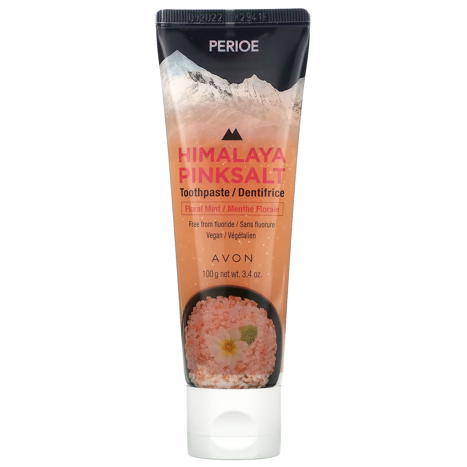 

Perioe, Зубная паста с розовой солью Himalaya, цветочная мята, 100 г (3,4 унции)