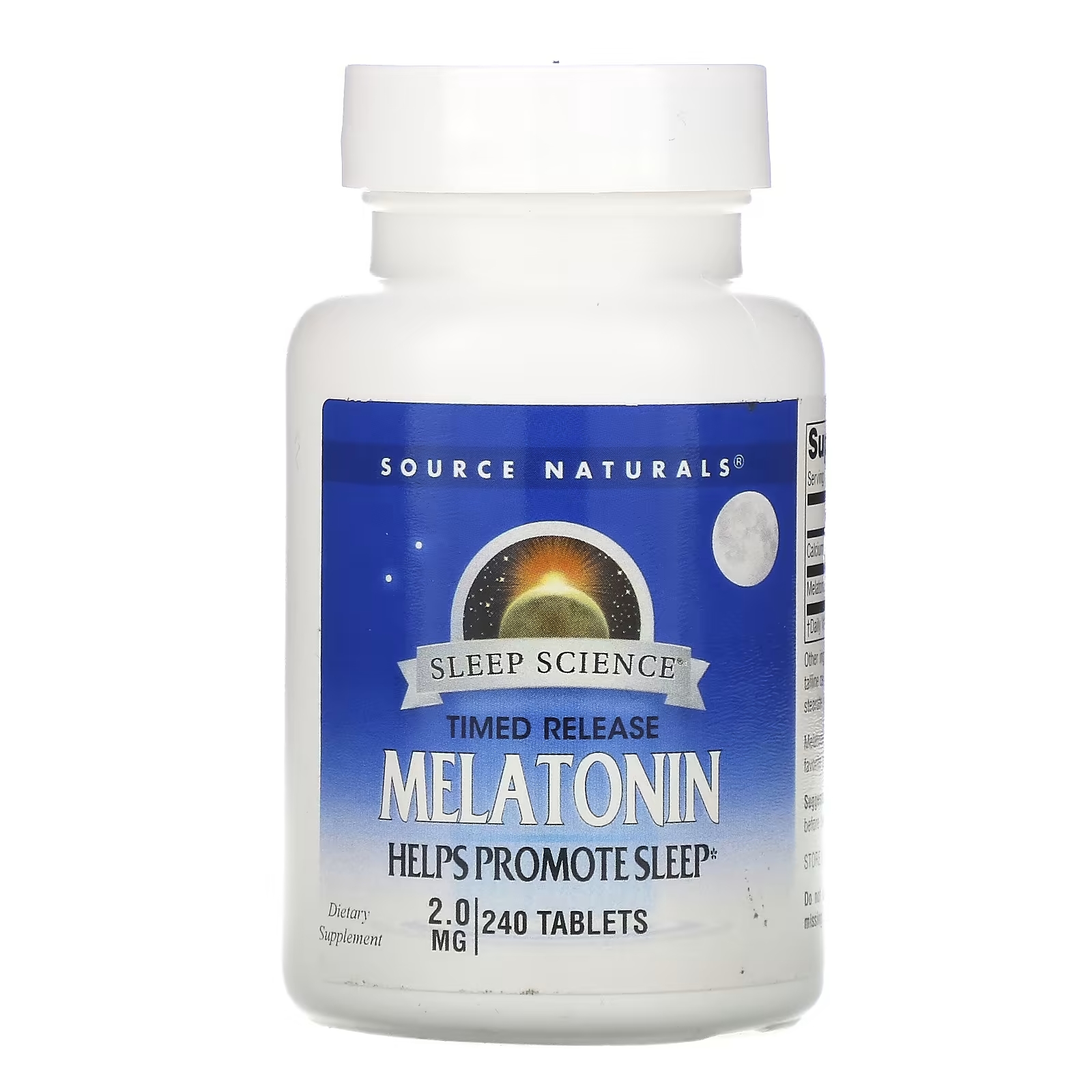 Source Naturals Мелатонин с замедленным высвобождением 2 мг, 240 таблеток source naturals мелатонин 3 0 мг 240 таблеток