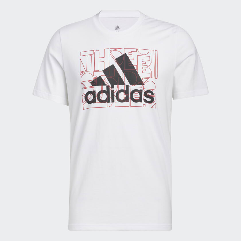 

Футболка adidas Digital DNA Badge of Sport Graphic, белый/черный/красный