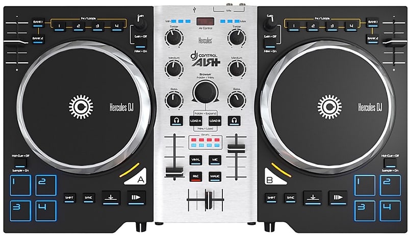 2-канальный DJ-контроллер Hercules DJ Control Air серии S DJ Control Air S Series 2-Channel USB DJ Controller