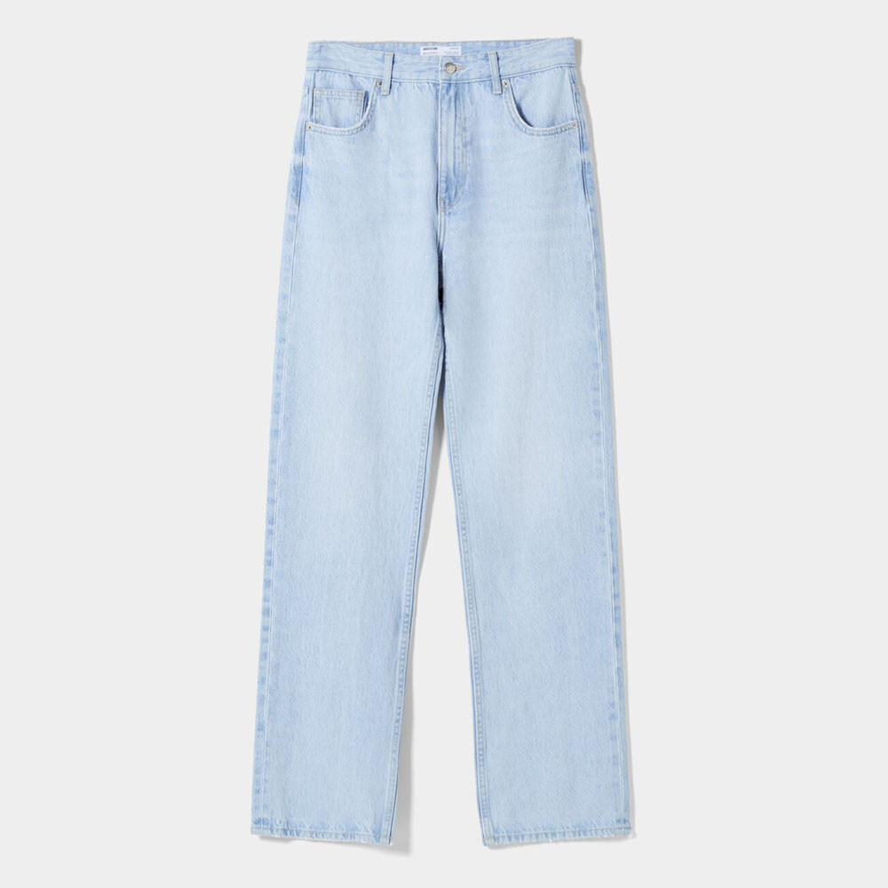 

Джинсы Bershka Straight-fit, светло-голубой