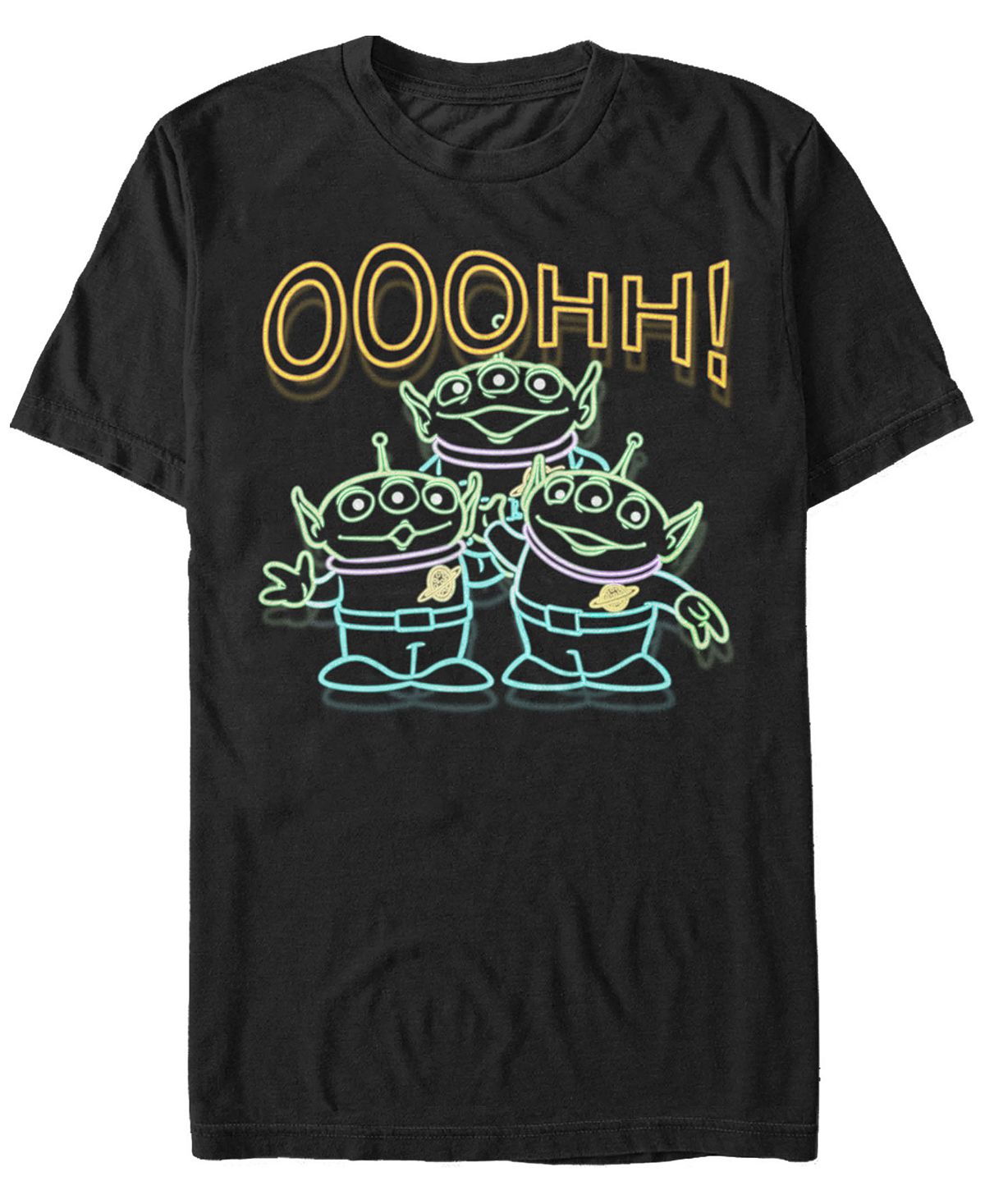 Мужская футболка с коротким рукавом disney pixar «история игрушек» «неоновые инопланетяне» Fifth Sun, черный цена и фото