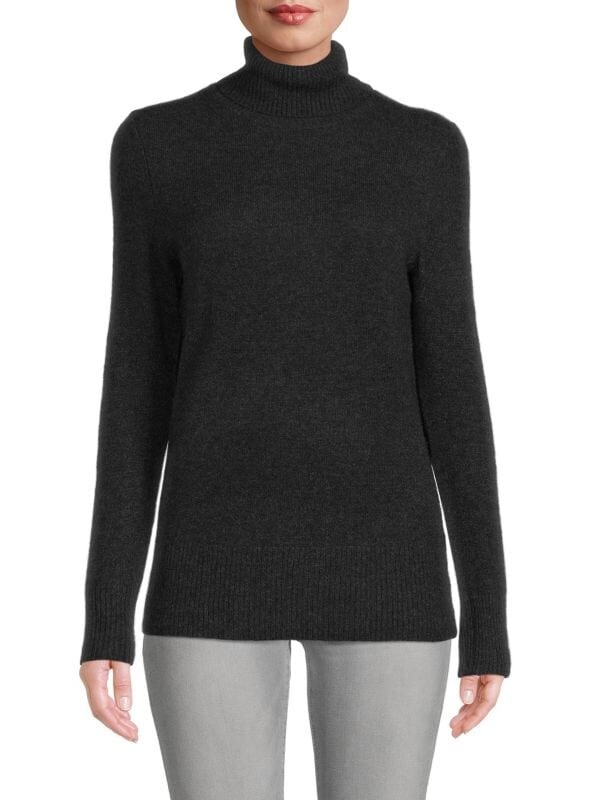

Кашемировый свитер с высоким воротником Saks Fifth Avenue Frost white