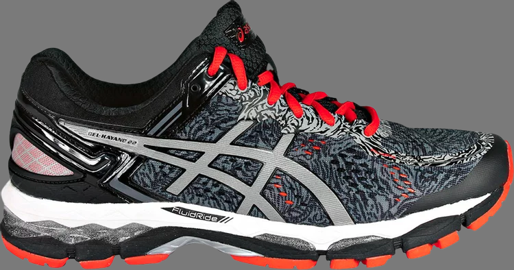 Лимитированные кроссовки gel kayano 22 lite show 'carbon cherry tomato' Asics, серый - фото