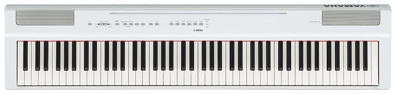 

Клавиатура цифрового пианино Yamaha P125W с взвешенным механизмом GHS и ножным переключателем, 88 клавиш - белый