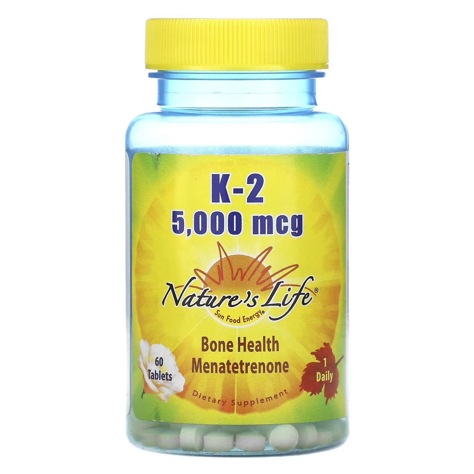 Nature's Life K-2 менатетренон 5 000 мкг, 60 таблеток