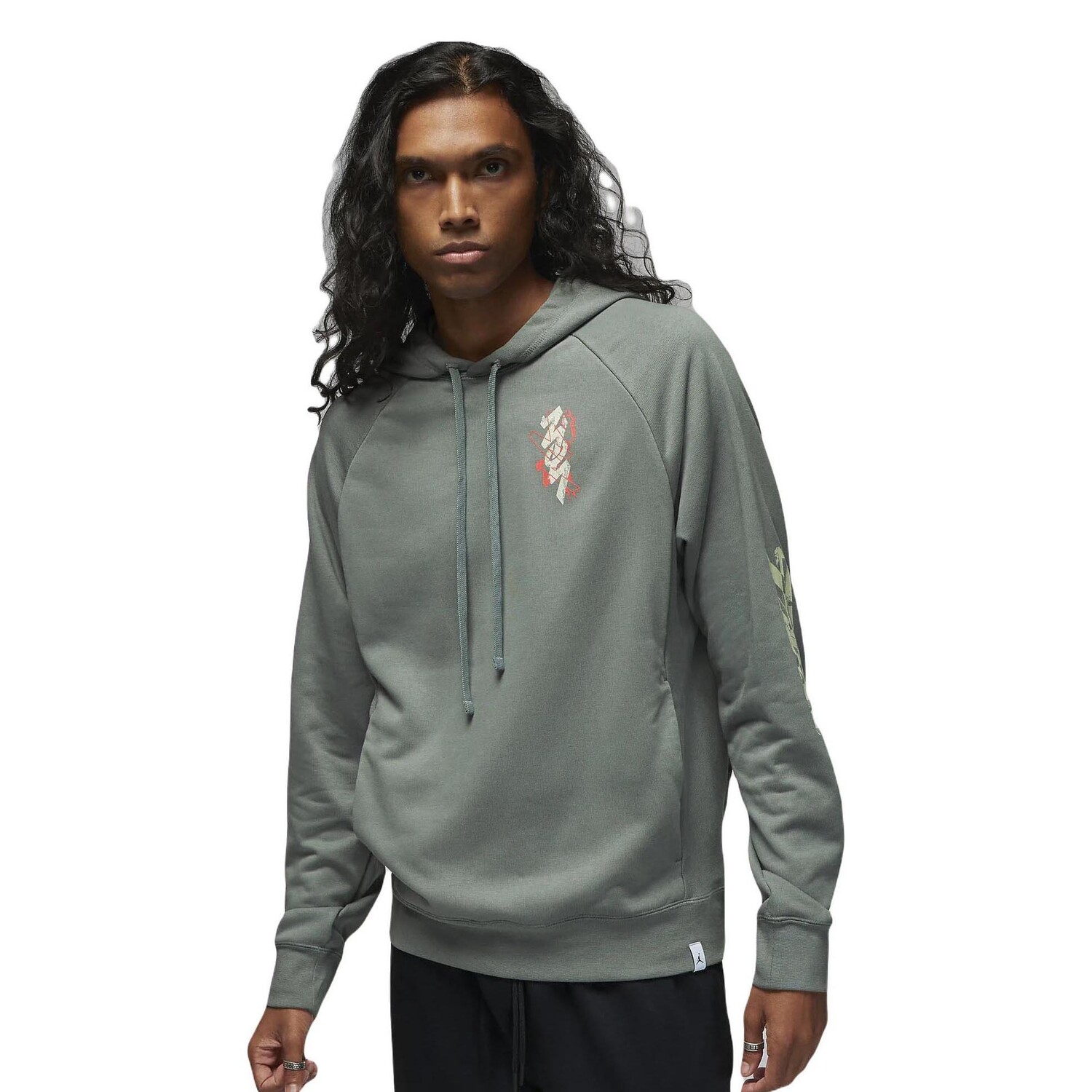 

Толстовка с капюшоном Nike Air Jordan Dri Fit Zion, дымчато-серый
