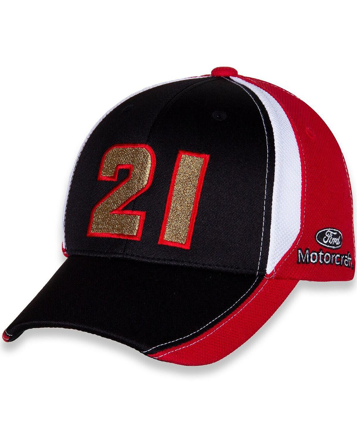 

Мужская регулируемая шляпа с клетчатым флагом, черно-красная Harrison Burton Motorcraft Number Performance Checkered Flag Sports