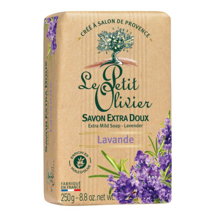 Мыло Jabón Suave Le Petit Olivier, Lavanda мыло твердое le petit olivier мыло для тела отшелушивающее с перемолотыми косточками оливы