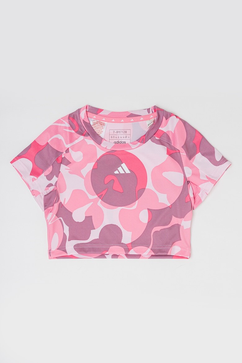 

Короткая футболка с фигурным рисунком Adidas Sportswear, розовый