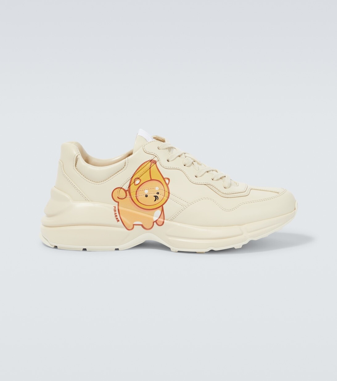 

Кожаные кроссовки Gucci Kawaii Rhyton Gucci, бежевый