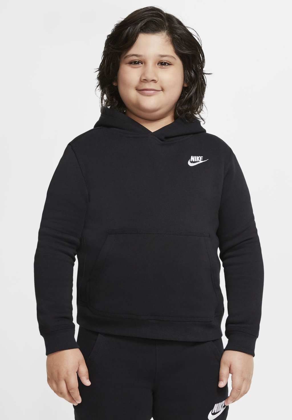 цена Толстовка B NSW CLUB PO HOODIE Nike Sportswear, цвет black/(white)