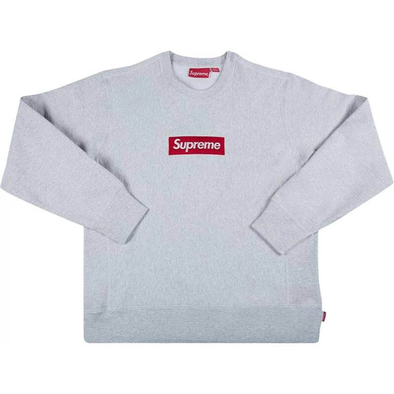 Свитшот Supreme Box Logo Crewneck, серый свитшот supreme futura logo crewneck желтый