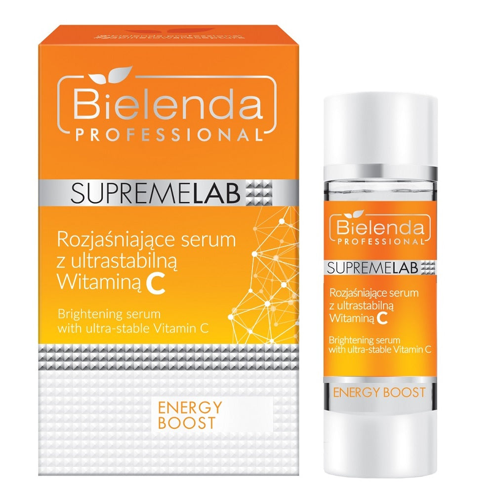 цена Bielenda Professional Осветляющая сыворотка SupremeLab Energy Boost с ультрастабильным витамином С 15мл