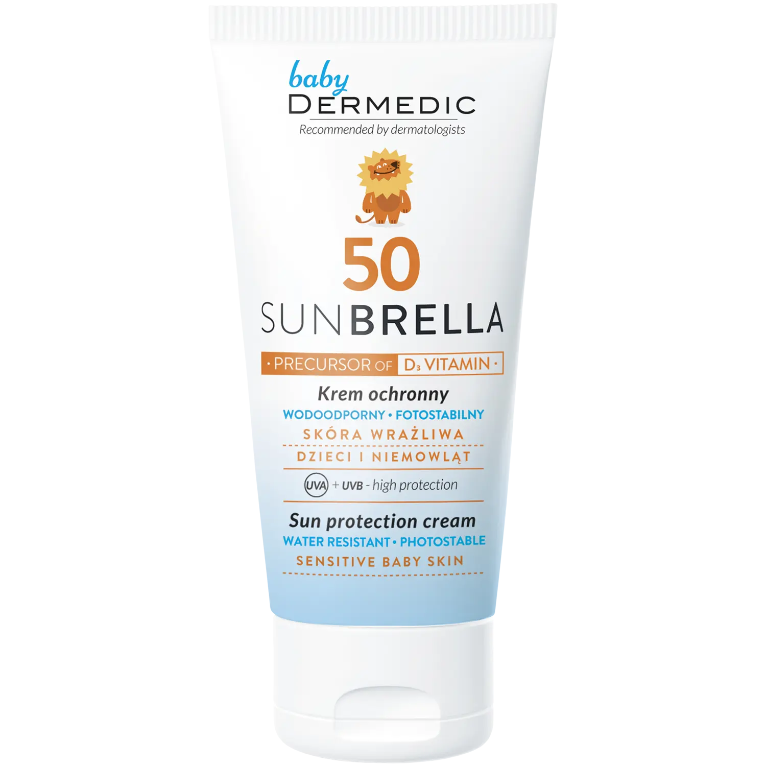 Dermedic Sunbrella Baby водостойкий защитный крем для детей SPF50, 50 мл dermedic sunbrella защитный спрей для тела с spf50 150 мл