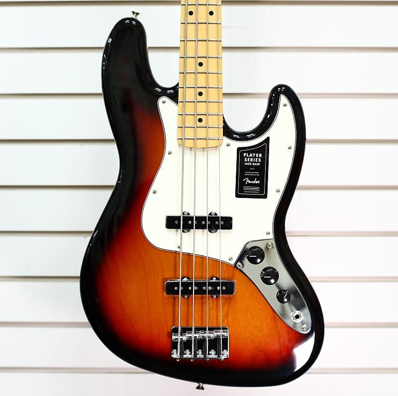 

Бас-гитара Fender Player Jazz Bass с кленовой накладкой грифа 2022, 3 цвета Sunburst Player Jazz Bass with Maple Fretboard