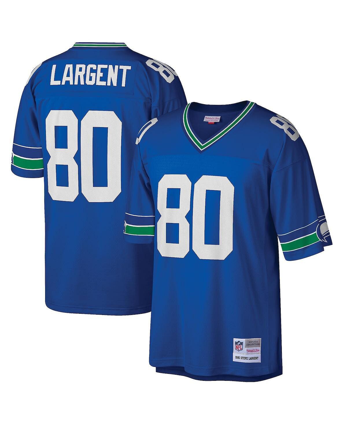 

Реплика мужского трикотажа steve largent royal seattle seahawks big and tall 1985 года для пенсионеров Mitchell & Ness