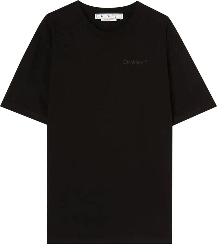 Футболка Off-White Diag Tab Over Short-Sleeve Tee 'Black/Black', черный - фото