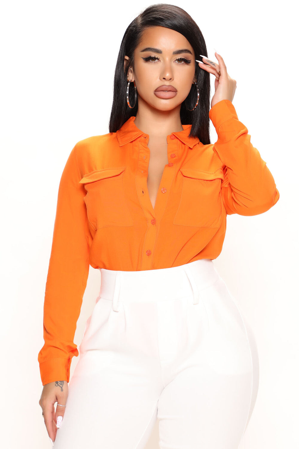

Рубашка Fashion Nova TGI1196, оранжевый