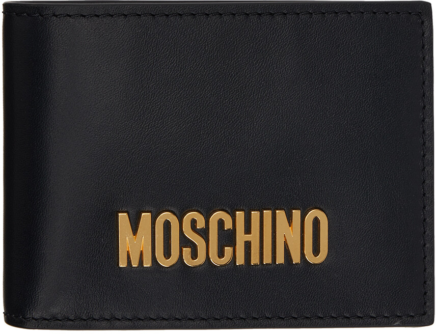 

Черный кошелек с логотипом Moschino