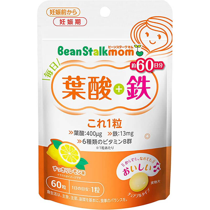 Фолиевая кислота с железом BeanStalk, 60 таблеток благомин витамин b9 фолиевая кислота капс 500мкг 90
