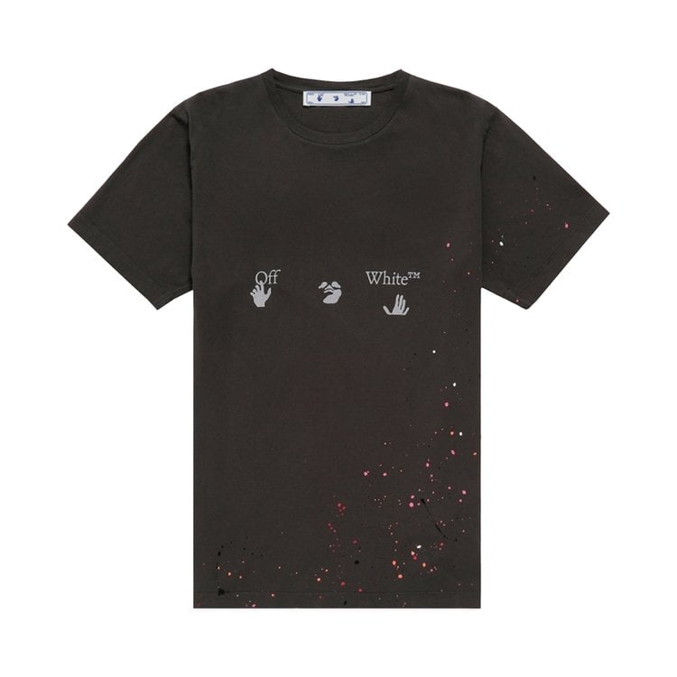 Футболка Off-White Vintage Paint Splatter Short-Sleeve Tee 'Magnet White', белый - фото