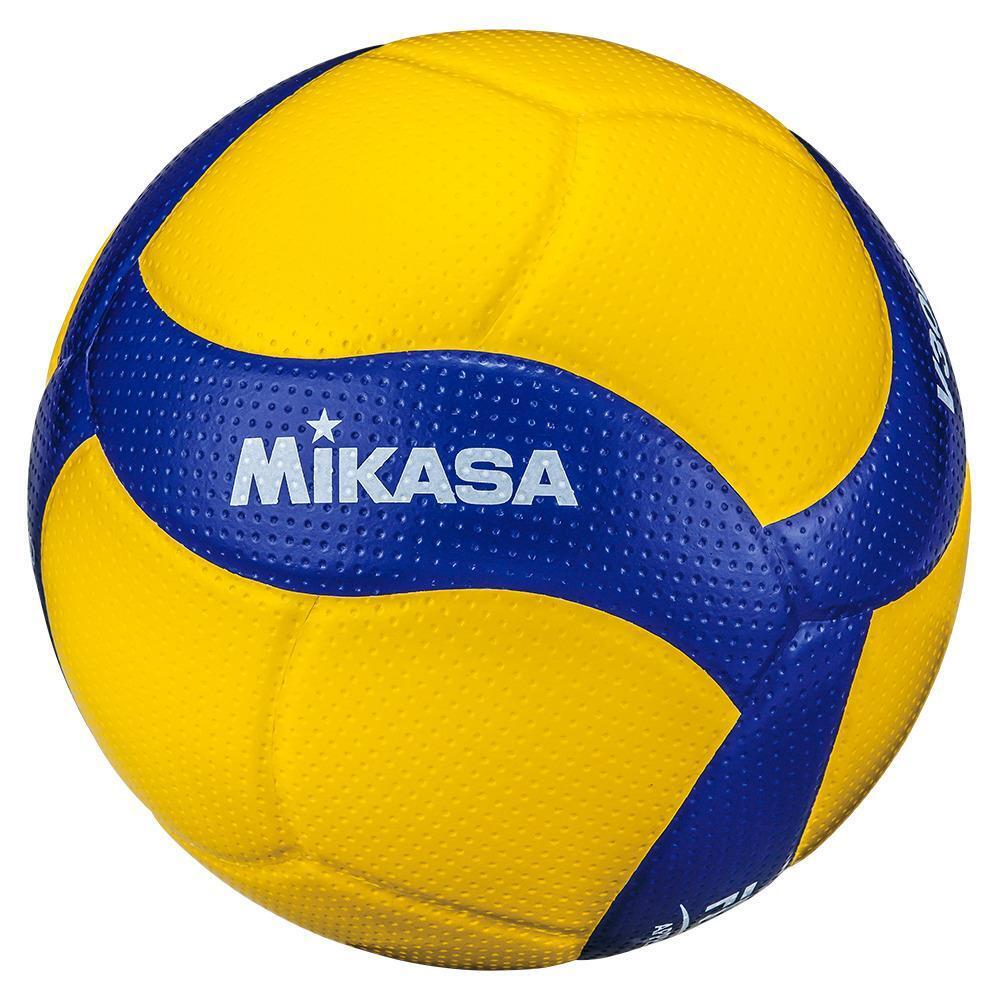 MIKASA Мяч для волейбола MIKASA V300W, желтый/синий/желтый мяч для волейбола mikasa v345w светлый желтый синий белый