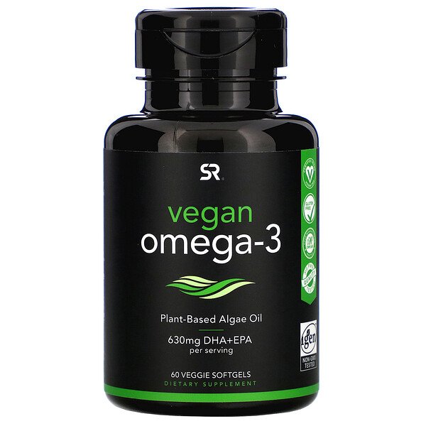 Омега-3 Sports Research, 60 капсул sports research веганская омега и витамин d3 60 растительных капсул