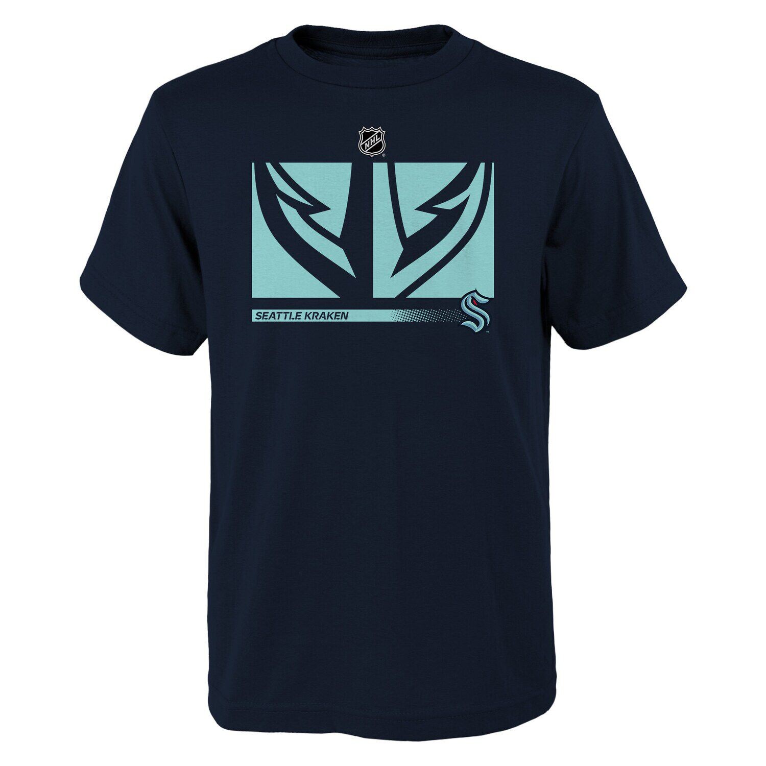 

Молодежная футболка Deep Sea Blue Seattle Kraken Authentic Pro для вторичного использования Fanatics