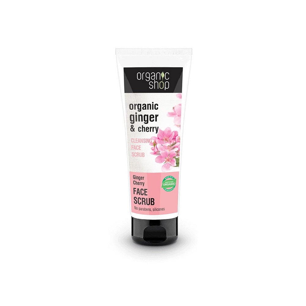 

Organic Shop Органический очищающий скраб для лица с имбирем и вишней 75 мл