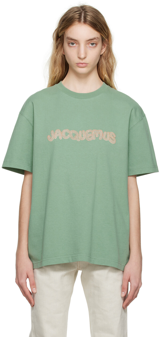

Зеленая футболка Le Raphia 'Le T-Shirt Raphia' Jacquemus