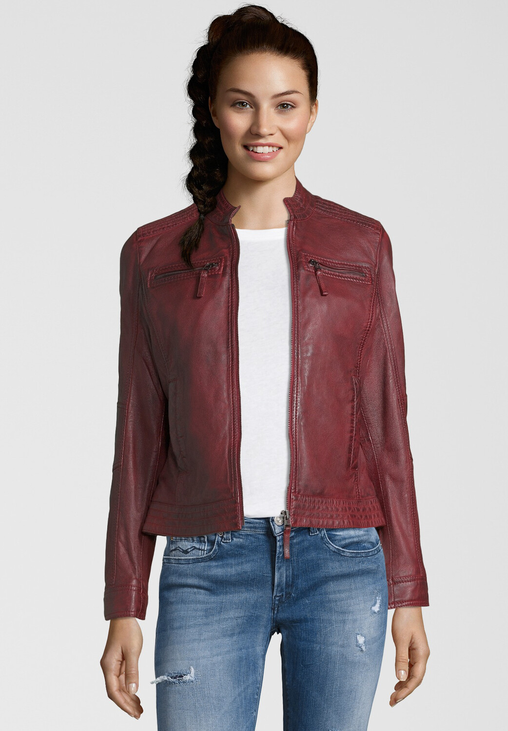 

Кожаная куртка 7eleven Bikerjacke SALVINA, красный