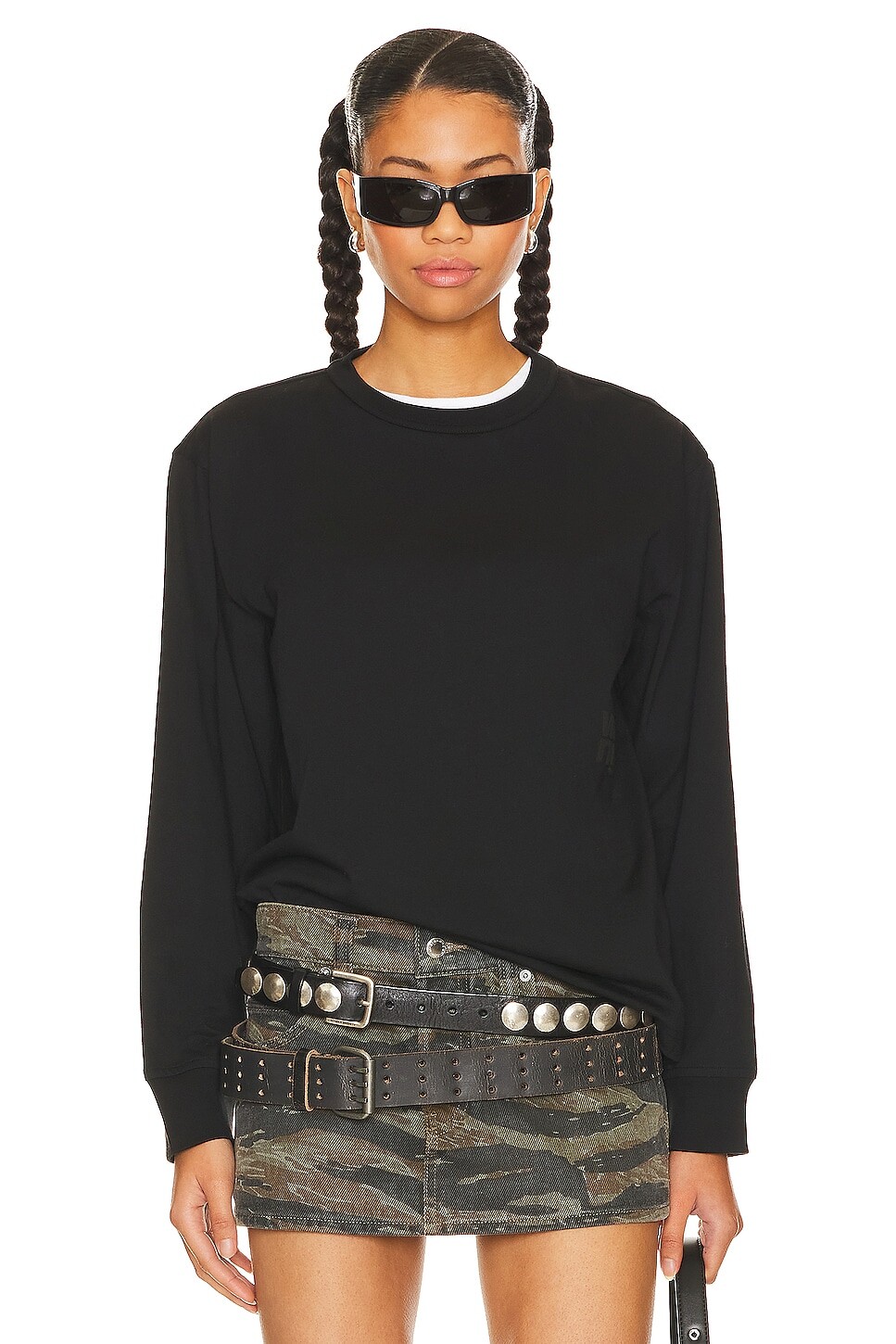 

Футболка Alexander Wang Essential Long Sleeve, черный